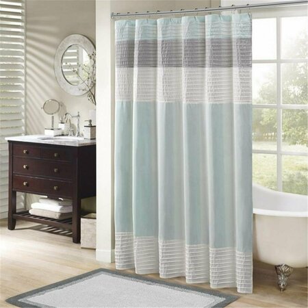 MADISON PARK Amherst Shower Curtain, Aqua - 72 x 72 in. MP70-2978